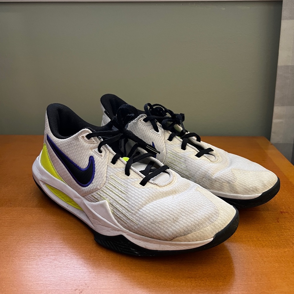 Nike Precision 5 Basketball Shoes White Men Size 10 Sport